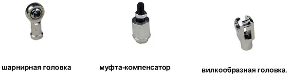 Элементы крепления штока пневмоцилиндра МЦ
