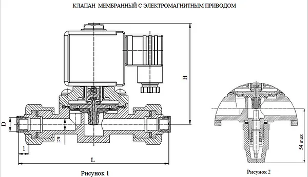 Конструкция и габариты клапана ПЗ.26227-015-01 - промышленное гидрооборудование