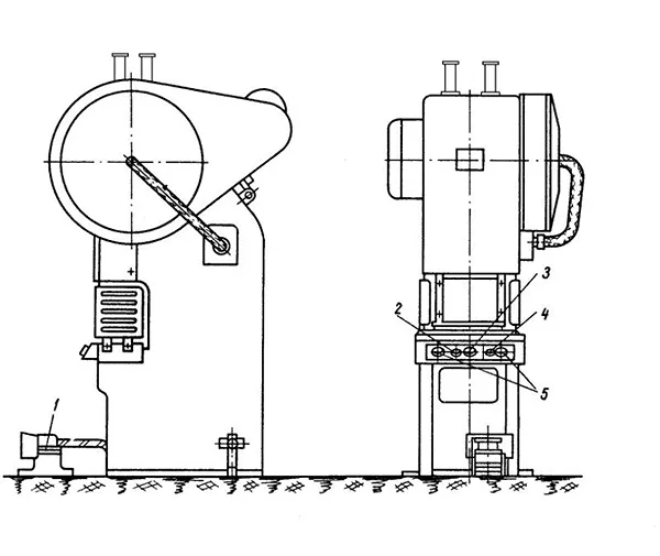 Пресс КД2122, КД2322 вид сбоку